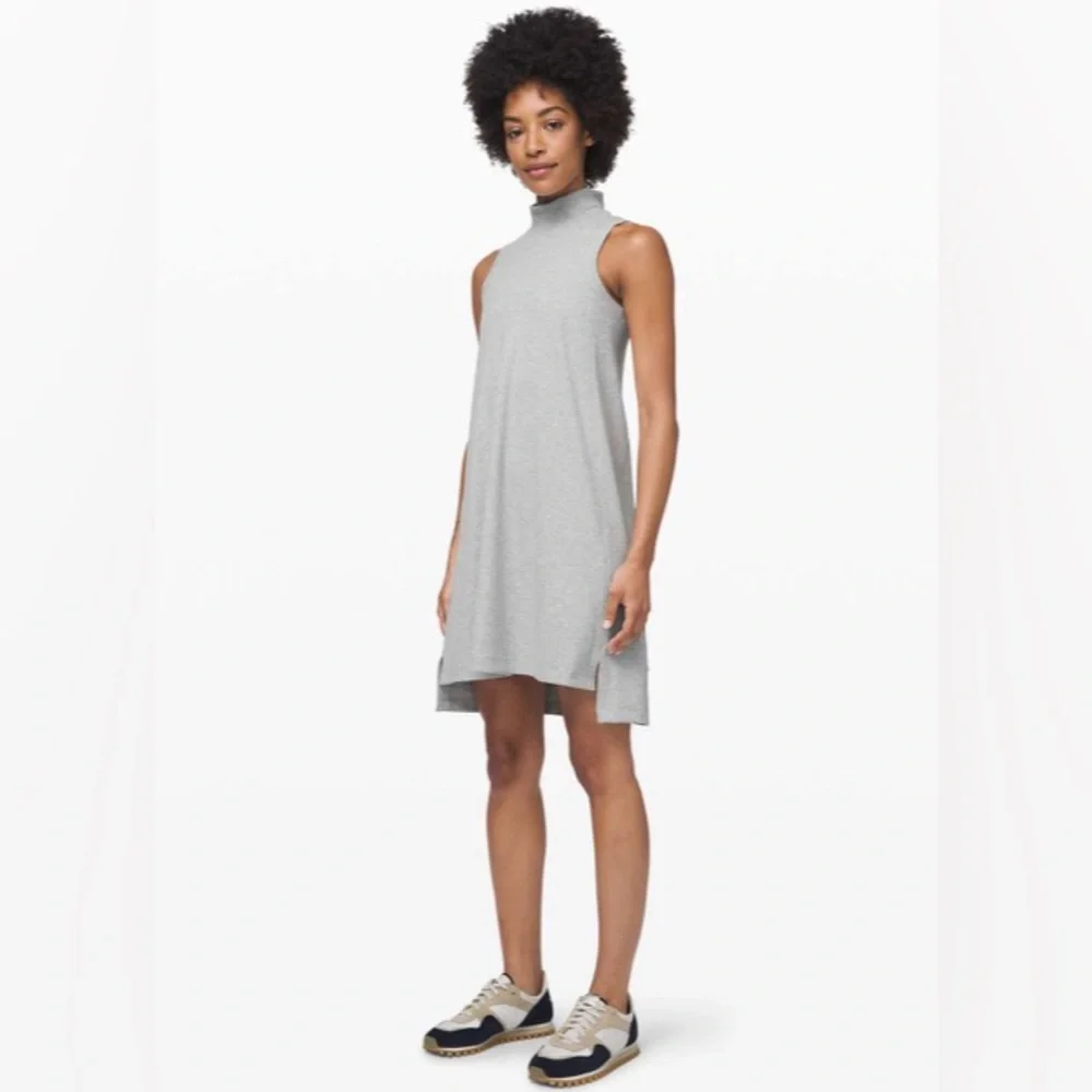 Lululemon Like New Gone for the Week Dress Modal Heathered Core Light Grey Small
